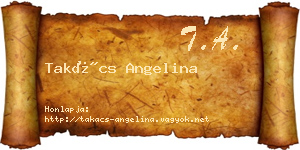 Takács Angelina névjegykártya