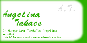angelina takacs business card